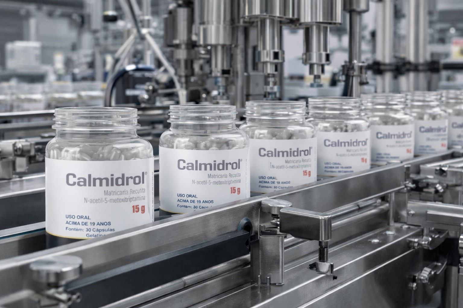 Linha de produção do Calmidrol